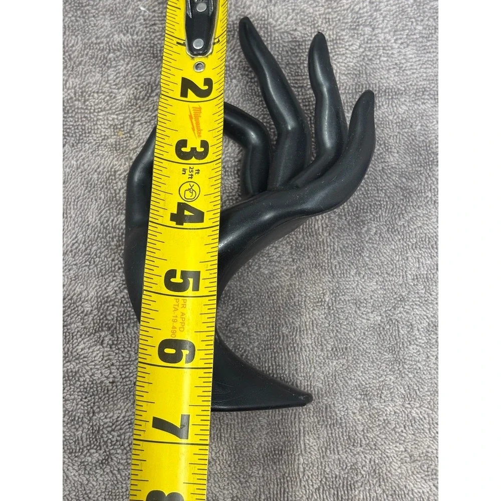 Black Hand Jewelry Holder Ring Necklace Display Stand Sculptural Boho Decor